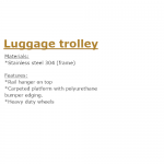 Luggage trolley text