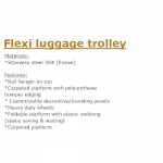 Mini flexi trolley text