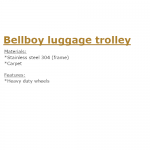 bell boy trolley text